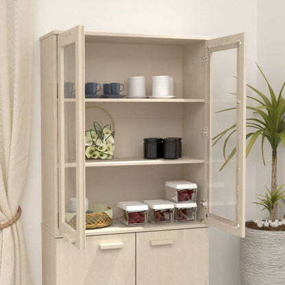 Opzetkast Hamar 85X35X100 Cm Massief Grenenhout Honingbruin