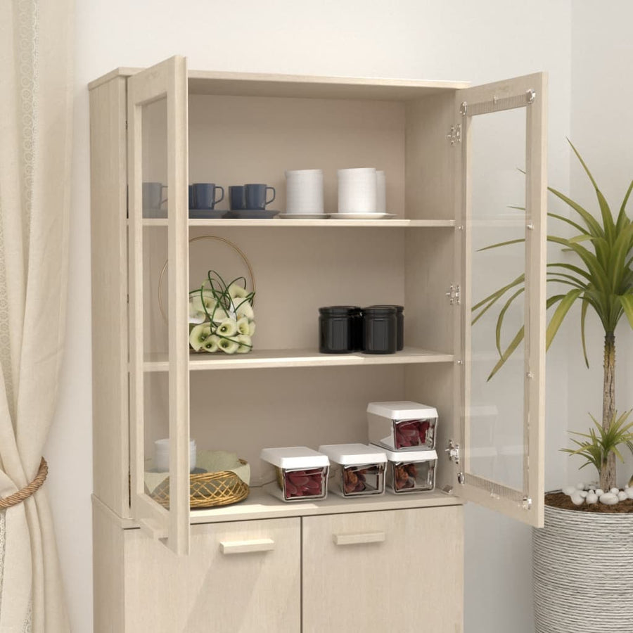 Opzetkast Hamar 85X35X100 Cm Massief Grenenhout Honingbruin