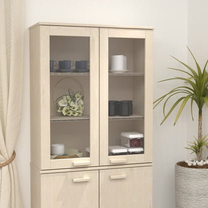 Opzetkast Hamar 85X35X100 Cm Massief Grenenhout Honingbruin