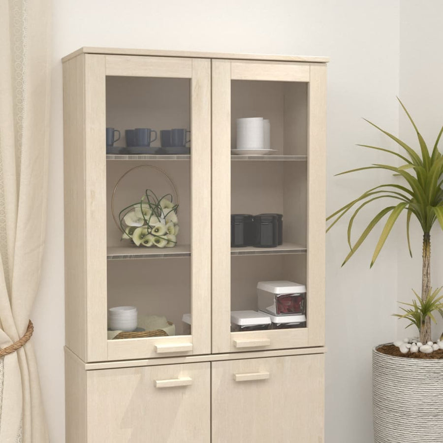 Opzetkast Hamar 85X35X100 Cm Massief Grenenhout Honingbruin