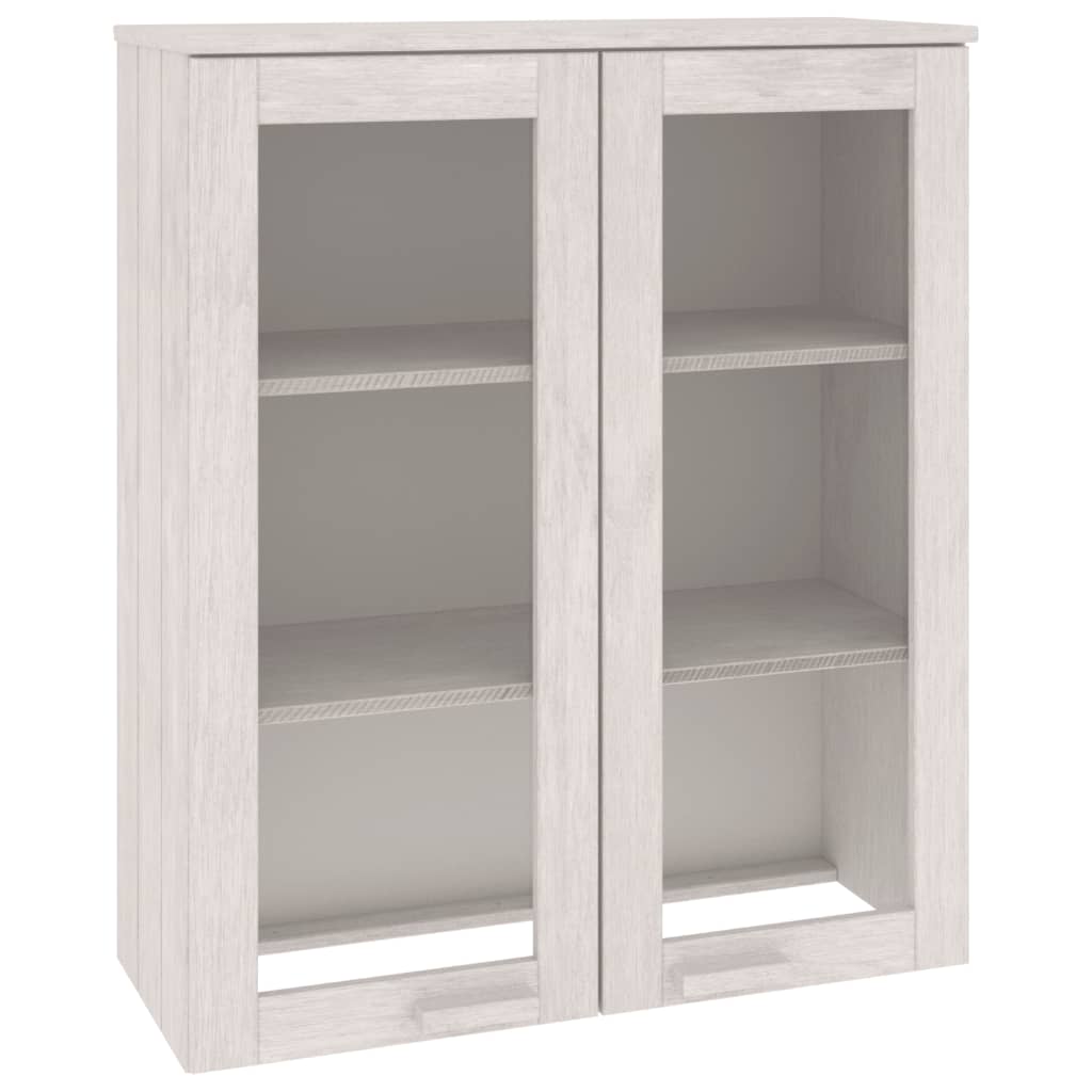 Opzetkast HAMAR 85x35x100 cm massief grenenhout wit