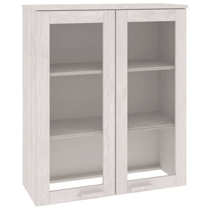 Opzetkast HAMAR 85x35x100 cm massief grenenhout wit