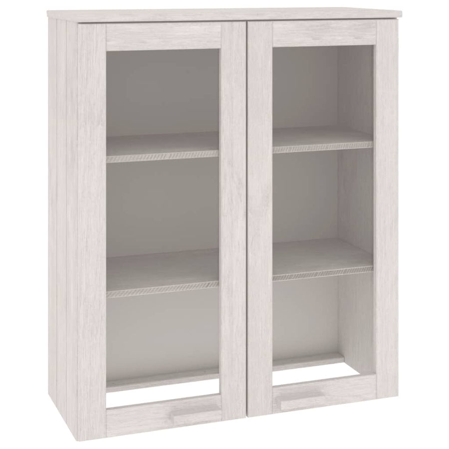 Opzetkast HAMAR 85x35x100 cm massief grenenhout wit