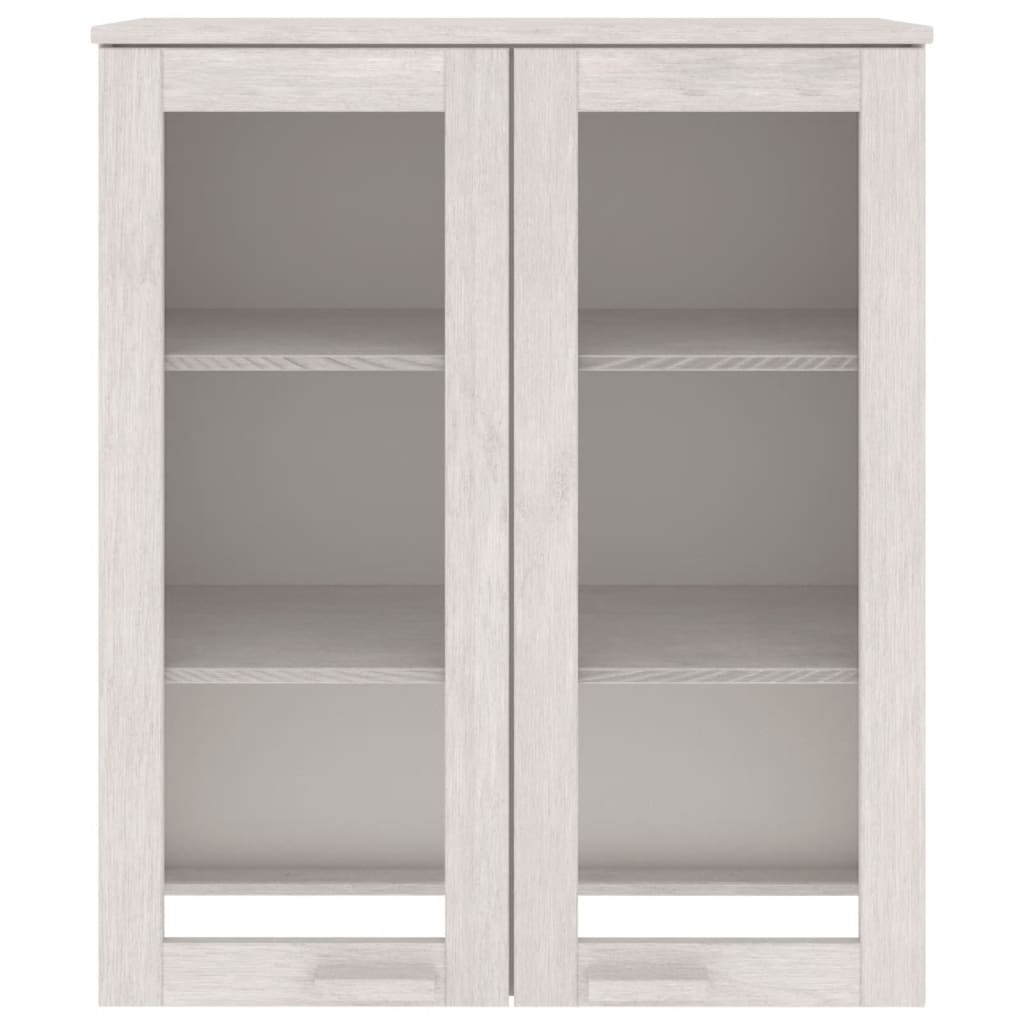 Opzetkast HAMAR 85x35x100 cm massief grenenhout wit
