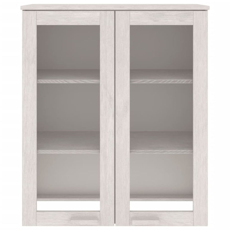Opzetkast HAMAR 85x35x100 cm massief grenenhout wit