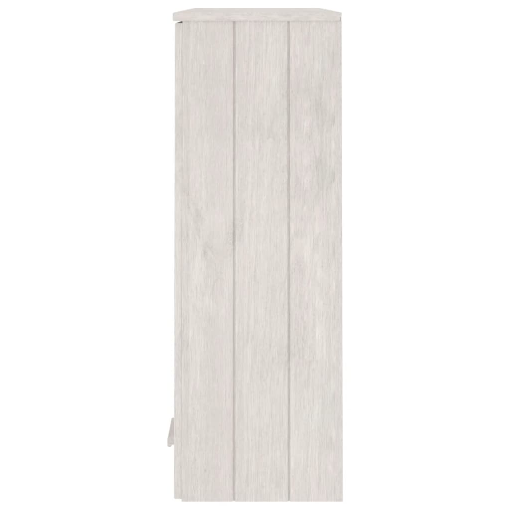 Opzetkast HAMAR 85x35x100 cm massief grenenhout wit