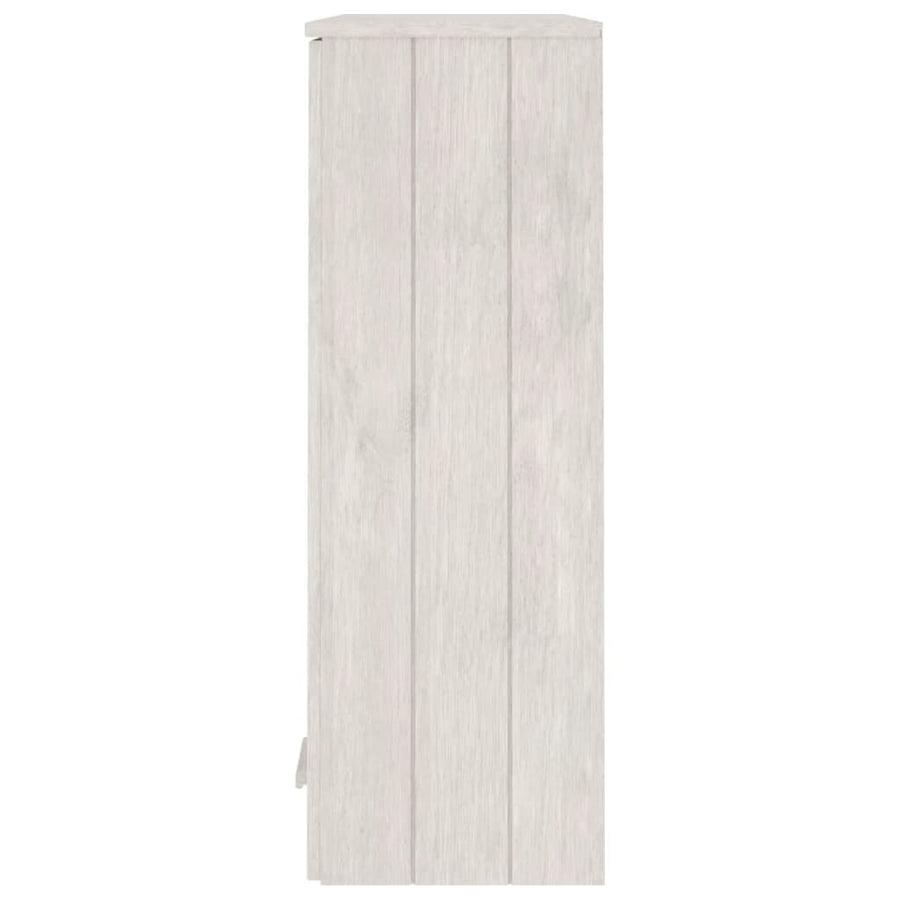 Opzetkast HAMAR 85x35x100 cm massief grenenhout wit
