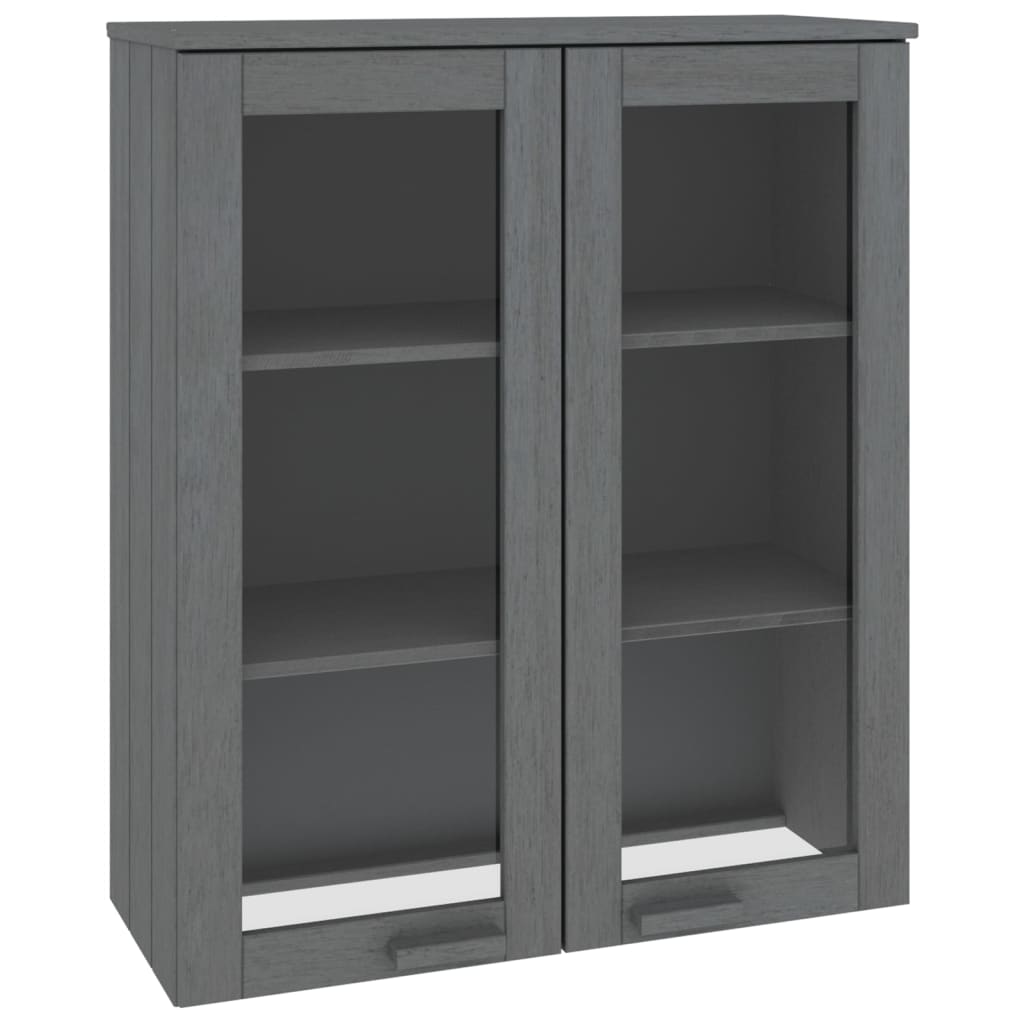 Opzetkast Hamar 85X35X00 Cm Massief Grenenhout Donkergrijs