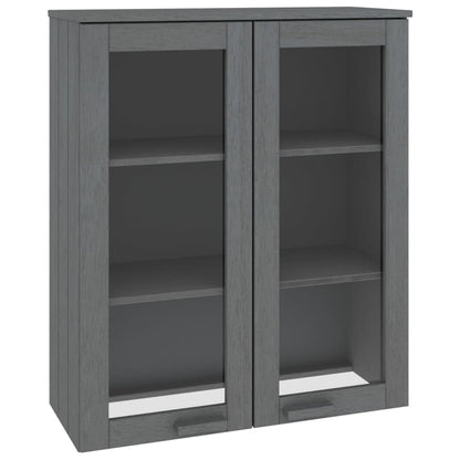 Opzetkast Hamar 85X35X00 Cm Massief Grenenhout Donkergrijs