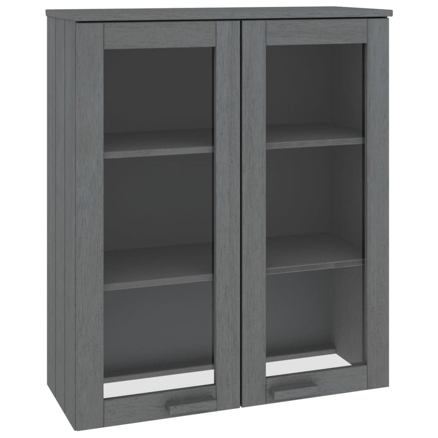 Opzetkast Hamar 85X35X00 Cm Massief Grenenhout Donkergrijs