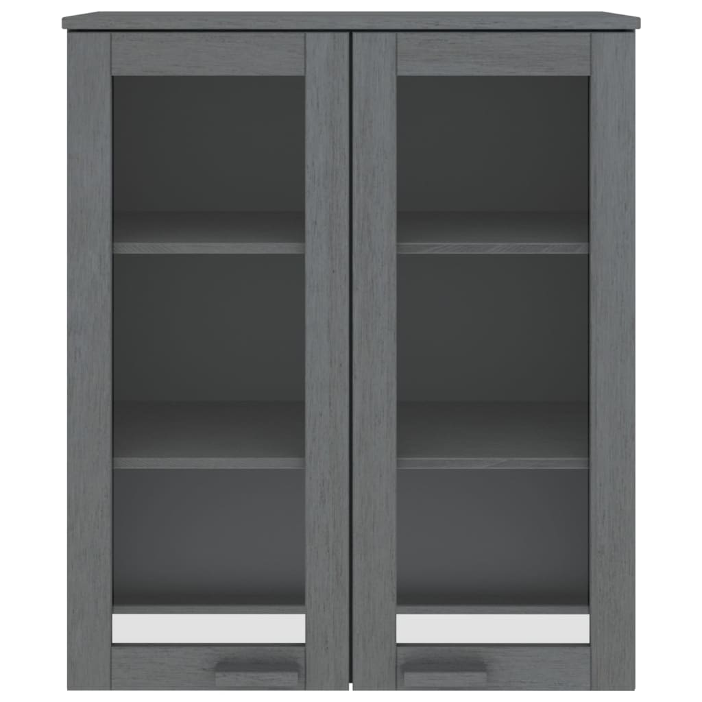 Opzetkast Hamar 85X35X00 Cm Massief Grenenhout Donkergrijs