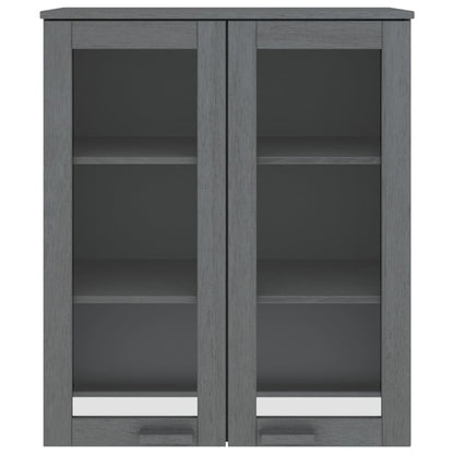 Opzetkast Hamar 85X35X00 Cm Massief Grenenhout Donkergrijs