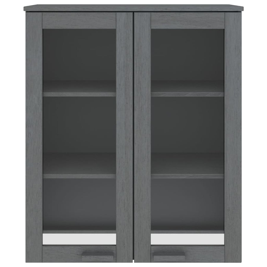 Opzetkast Hamar 85X35X00 Cm Massief Grenenhout Donkergrijs