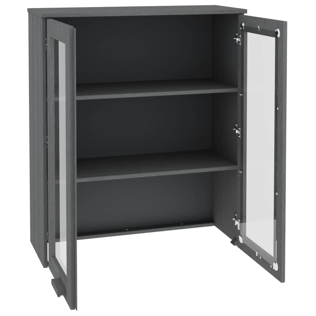 Opzetkast Hamar 85X35X00 Cm Massief Grenenhout Donkergrijs