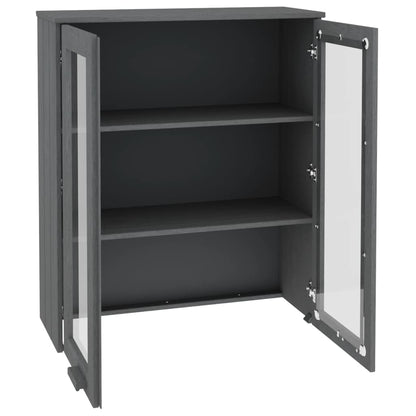 Opzetkast Hamar 85X35X00 Cm Massief Grenenhout Donkergrijs