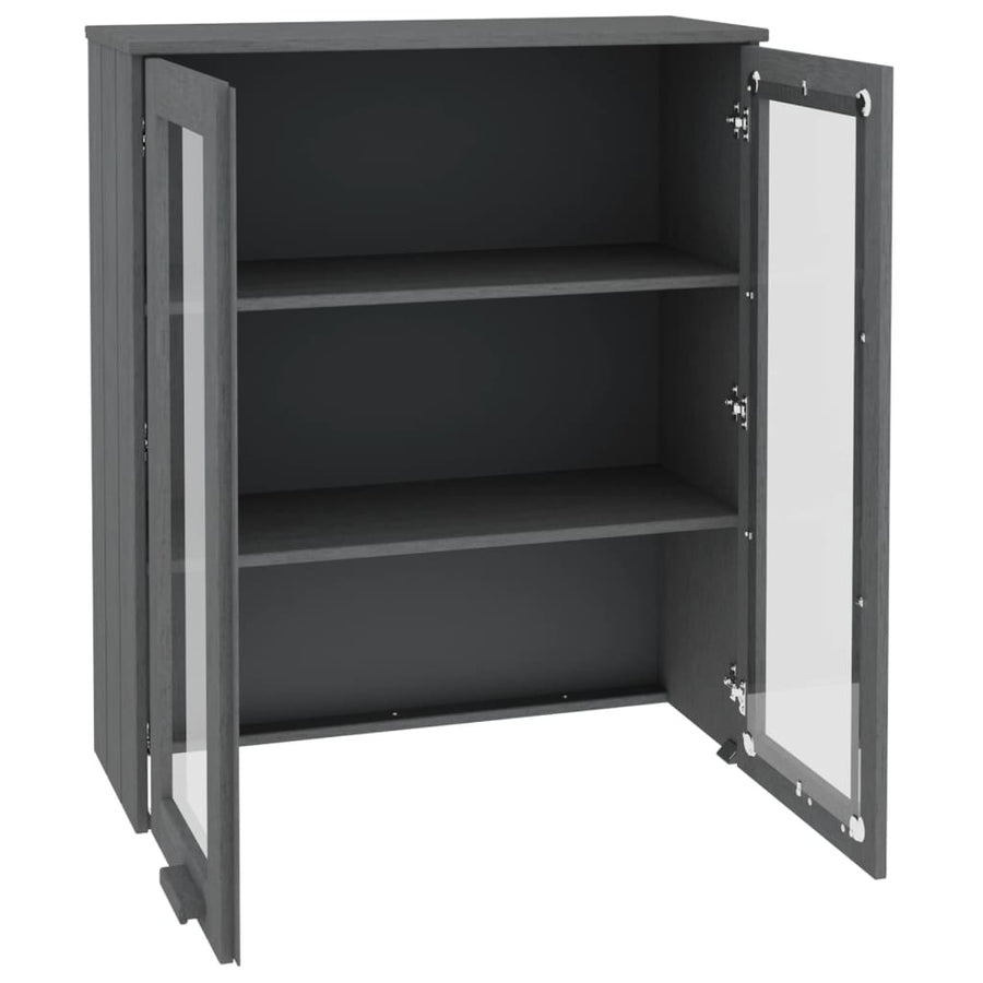 Opzetkast Hamar 85X35X00 Cm Massief Grenenhout Donkergrijs
