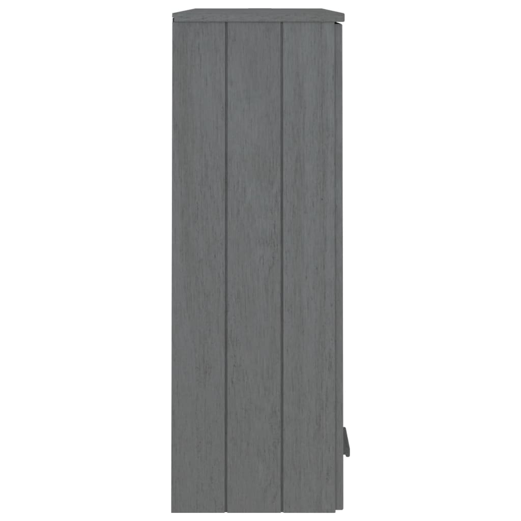 Opzetkast Hamar 85X35X00 Cm Massief Grenenhout Donkergrijs
