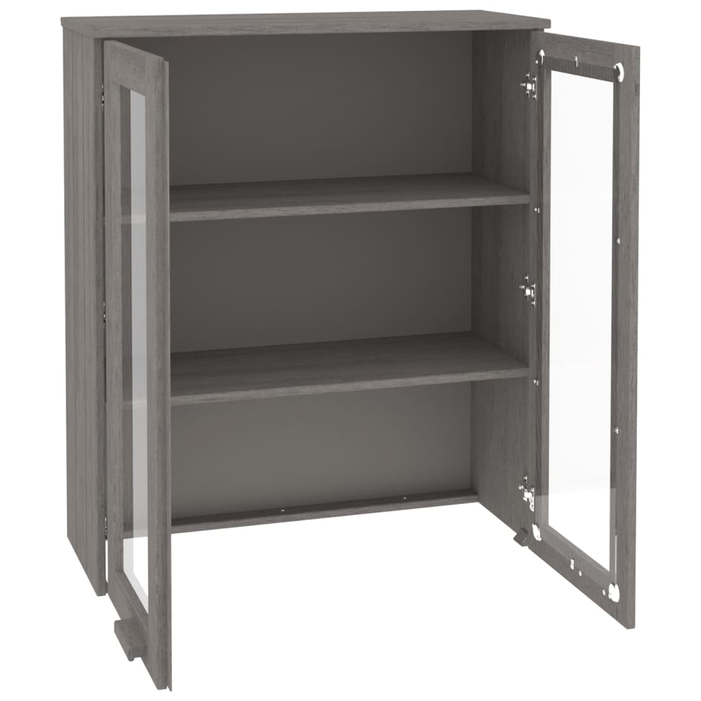 Opzetkast Hamar 85X35X00 Cm Massief Grenenhout Lichtgrijs