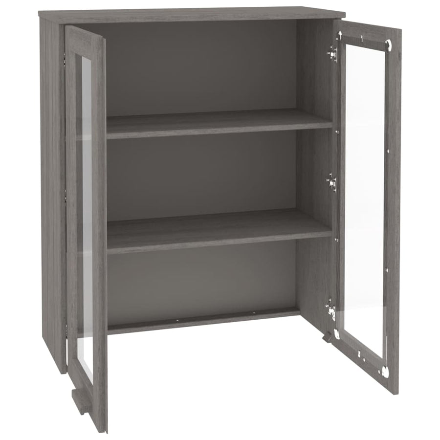Opzetkast Hamar 85X35X00 Cm Massief Grenenhout Lichtgrijs