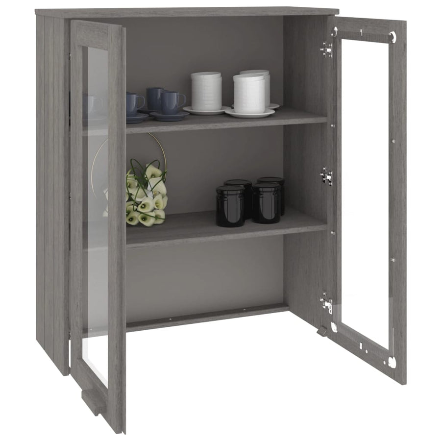Opzetkast Hamar 85X35X00 Cm Massief Grenenhout Lichtgrijs