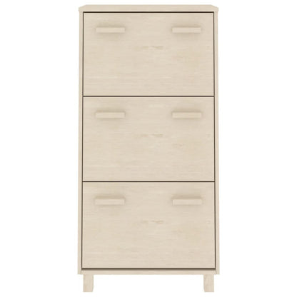 Schoenenkast Hamar 59,5X35X7 Cm Grenenhout Honingbruin
