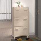 Schoenenkast grenenhout 59,5x35x117 cm honingbruin
