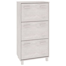 Schoenenkast Hamar 59,5X35X7 Cm Massief Grenenhout Wit