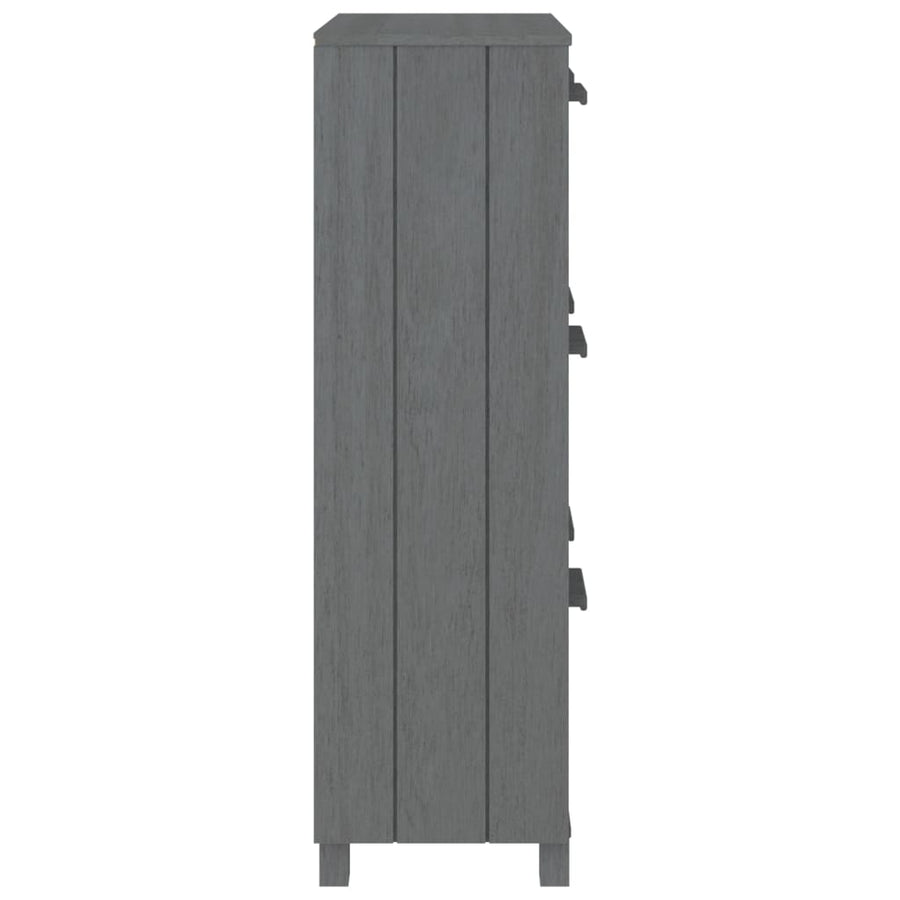 Schoenenkast Hamar 59,5X35X117 Cm Grenenhout Donkergrijs