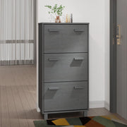 Schoenenkast 59,5x35x117 cm grenenhout donkergrijs