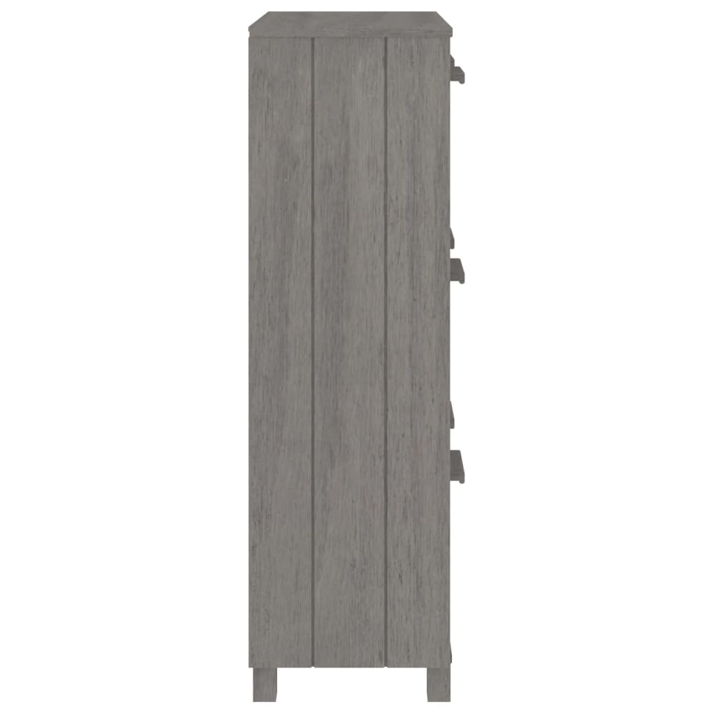 Schoenenkast Hamar 59,5X35X7 Cm Massief Grenenhout Lichtgrijs