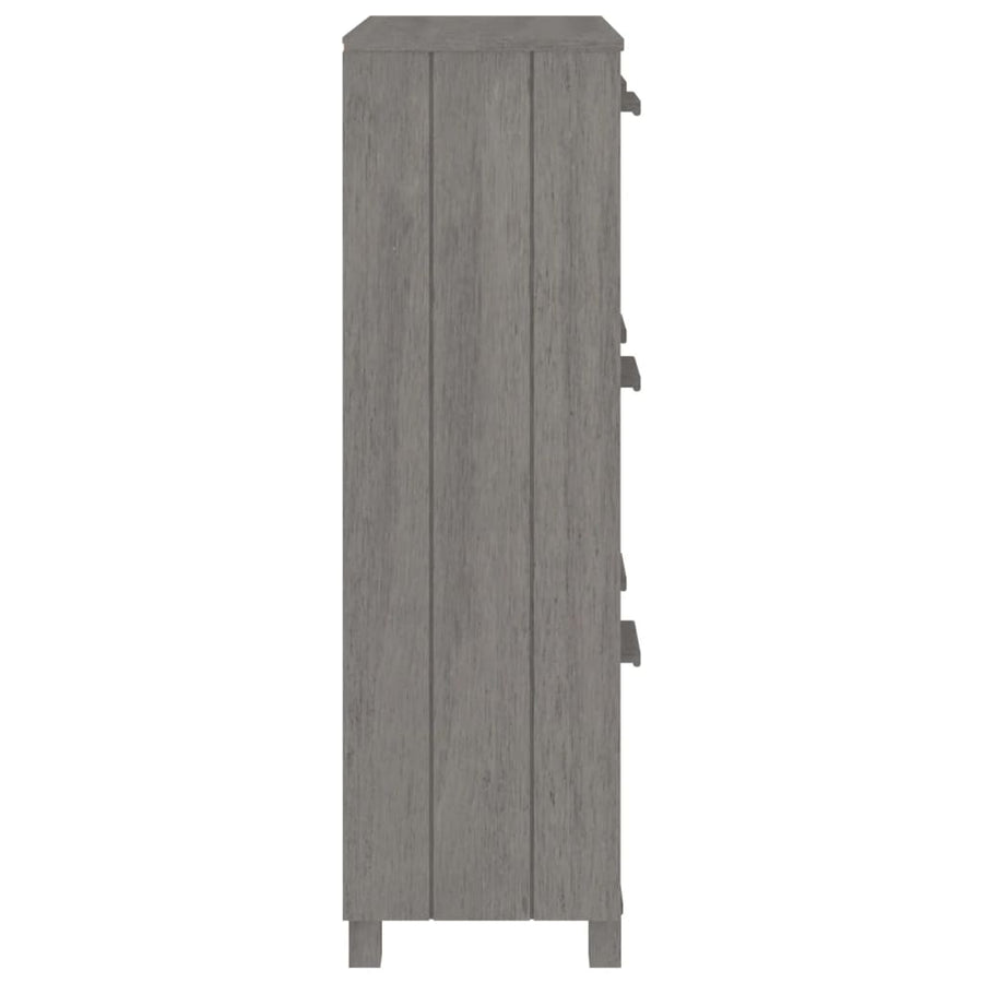 Schoenenkast Hamar 59,5X35X7 Cm Massief Grenenhout Lichtgrijs