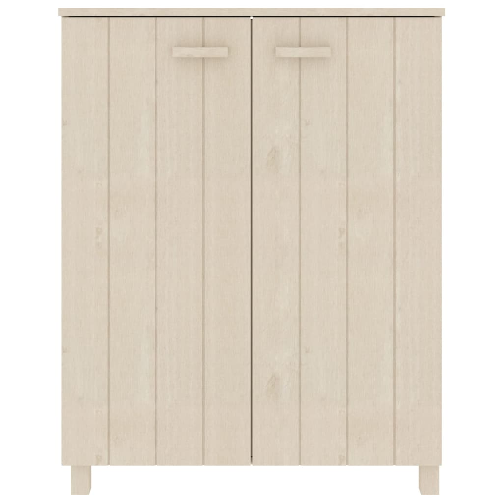 Schoenenkast Hamar 85X40X08 Cm Massief Grenenhout Honingbruin