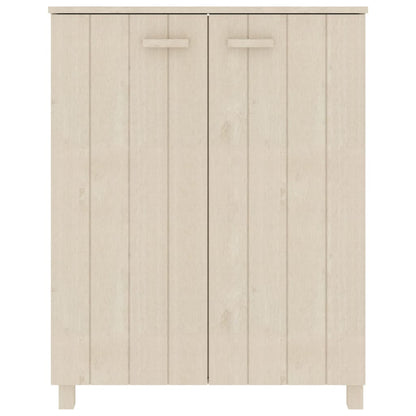 Schoenenkast Hamar 85X40X08 Cm Massief Grenenhout Honingbruin