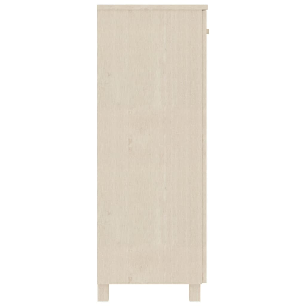 Schoenenkast Hamar 85X40X08 Cm Massief Grenenhout Honingbruin