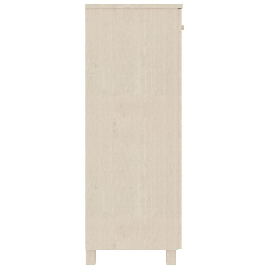 Schoenenkast Hamar 85X40X08 Cm Massief Grenenhout Honingbruin