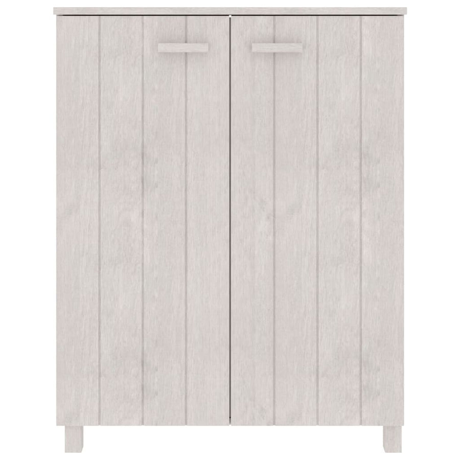 Schoenenkast Hamar 85X40X08 Cm Massief Grenenhout Wit