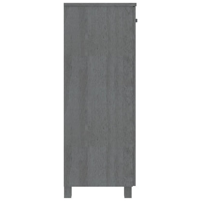 Schoenenkast Hamar 85X40X08 Cm Massief Grenenhout Donkergrijs