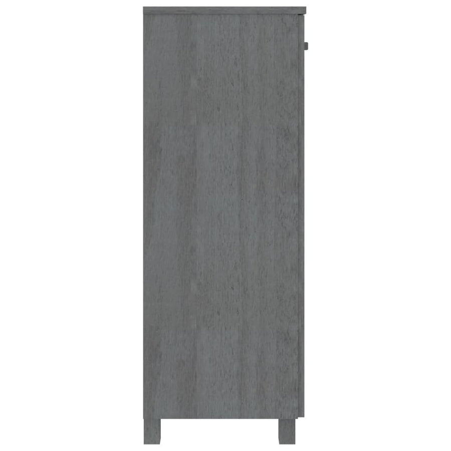 Schoenenkast Hamar 85X40X08 Cm Massief Grenenhout Donkergrijs