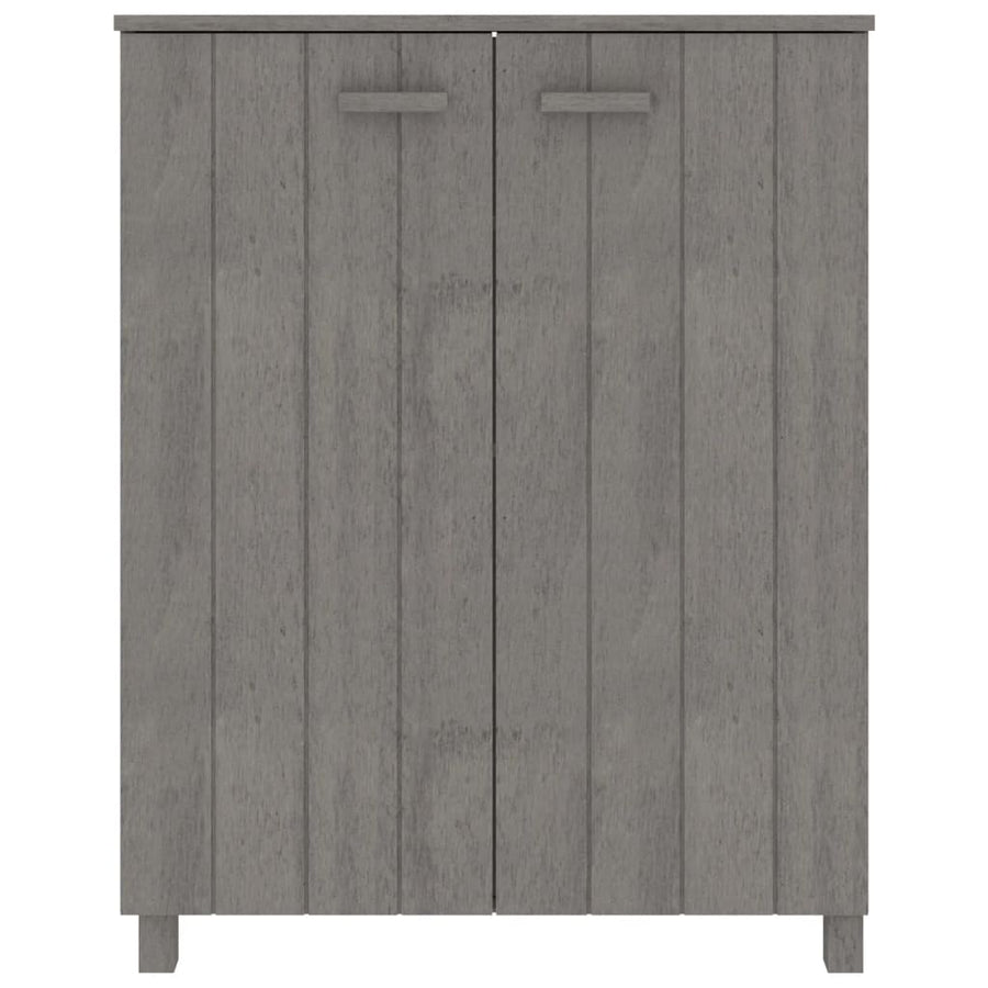 Schoenenkast Hamar 85X40X08 Cm Massief Grenenhout Lichtgrijs