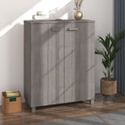 Shoe cabinet HAMAR 85x40x108 cm solid pine light grey
