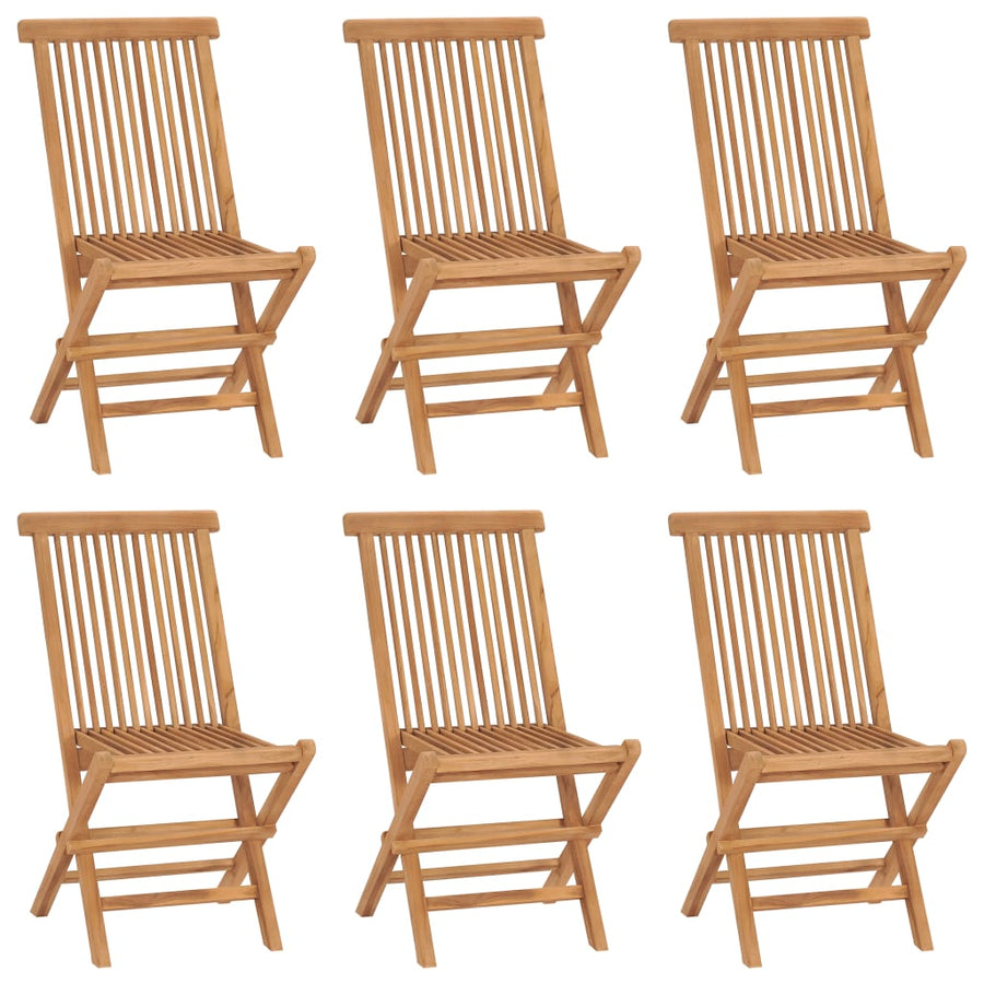 Tuinstoelen 6 St Inklapbaar Massief Teakhout