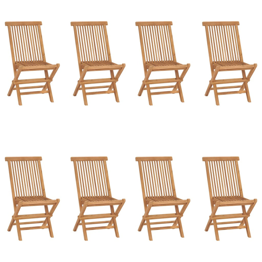 Tuinstoelen 8 St Inklapbaar Massief Teakhout
