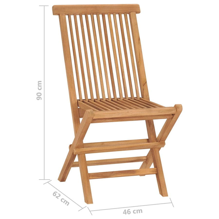 Tuinstoelen 8 St Inklapbaar Massief Teakhout