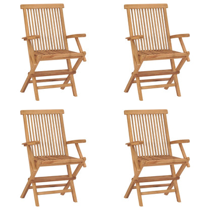 Tuinstoelen 4 St Inklapbaar Massief Teakhout