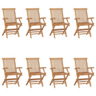 Tuinstoelen 8 st inklapbaar massief teakhout