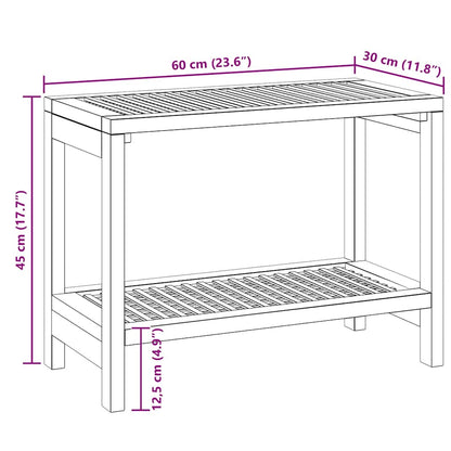 Badkamertafel 60X30X45 Cm Massief Teakhout
