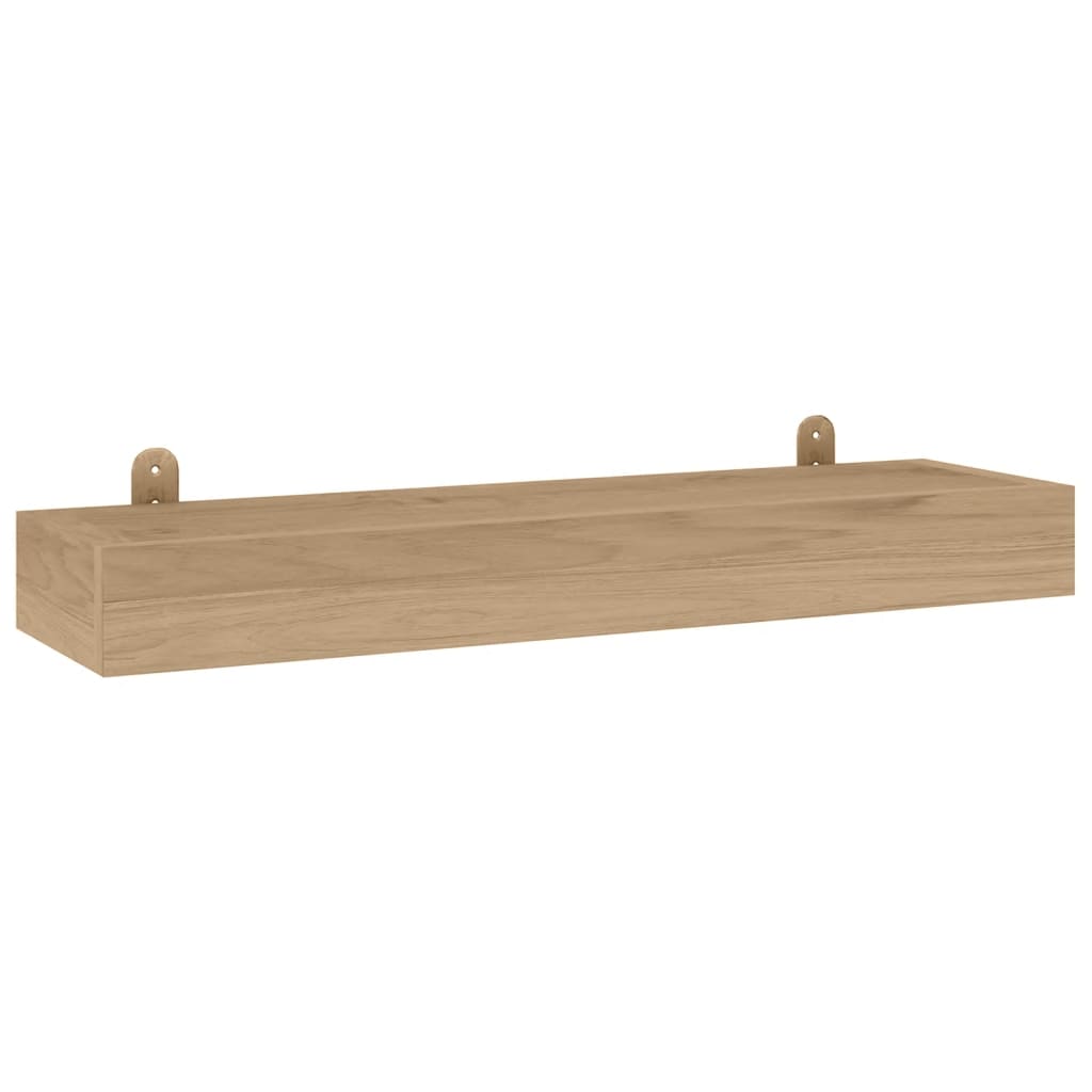 Wandschappen 2 St Massief Teakhout 60 x 15 x 4 cm