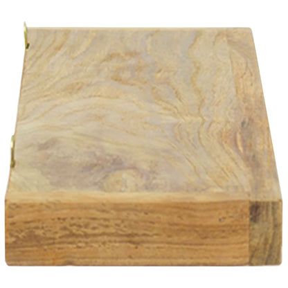 Wandschappen 2 St Massief Teakhout 60 x 15 x 4 cm