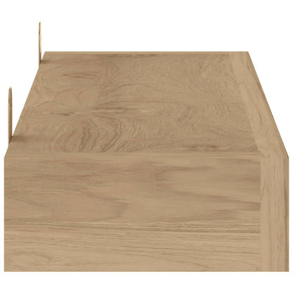 Wandschappen 2 St Massief Teakhout 60 x 15 x 4 cm