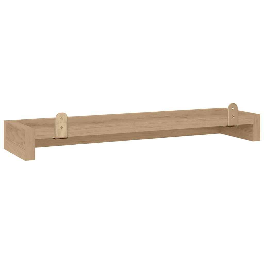 Wandschappen 2 St Massief Teakhout 60 x 15 x 4 cm
